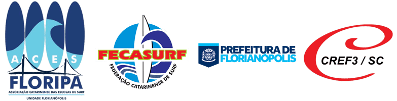 Credenciais da escola de surf